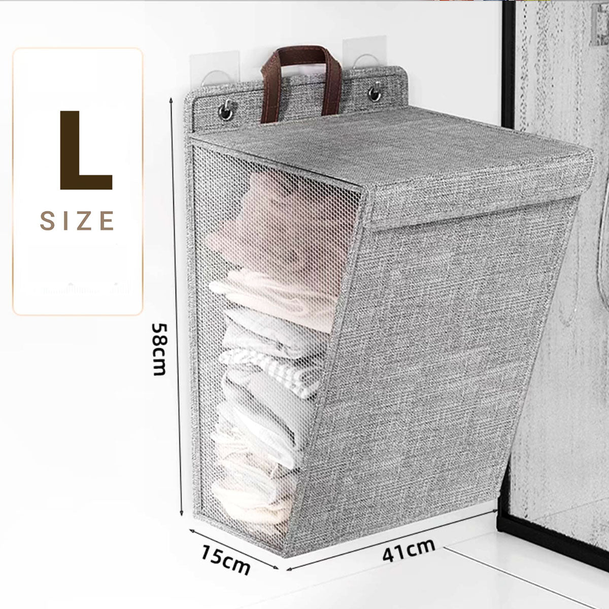 CozyFold Premium Cotton Linen Storage Basket