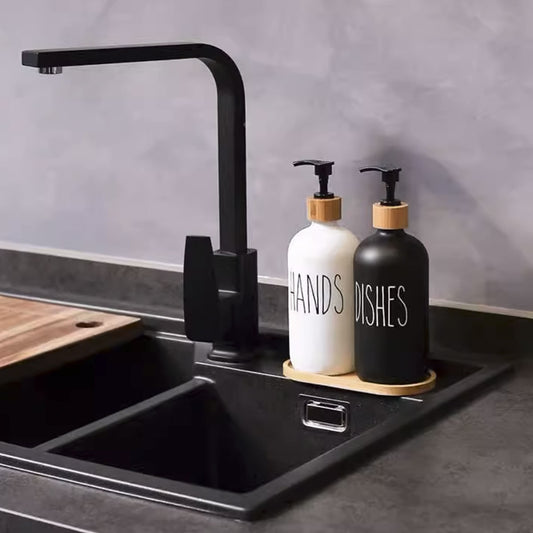 kitchen glass soap dispenser set