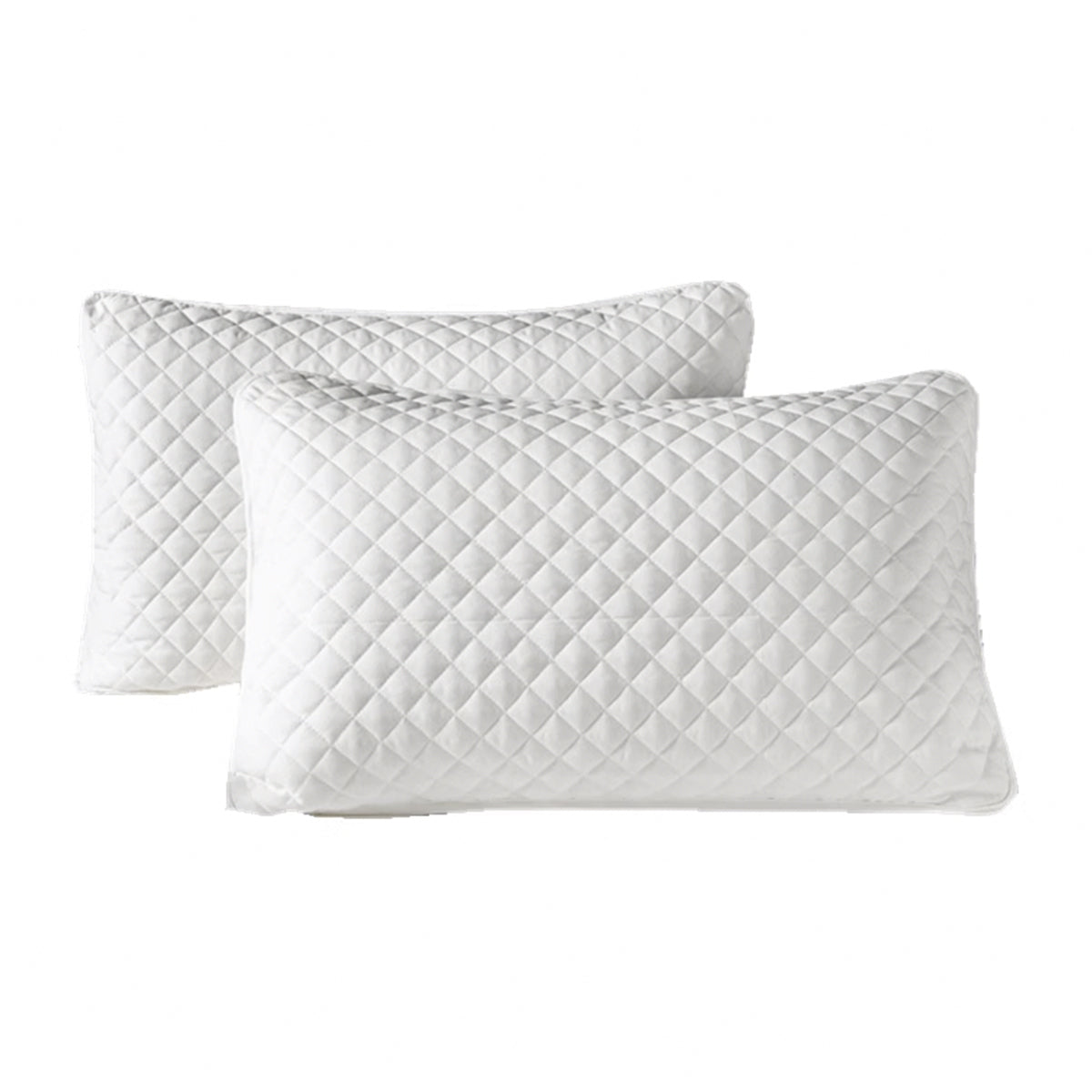 CottonGuard Pure Cotton Quilted Pillow Protectors with Zipper Closure