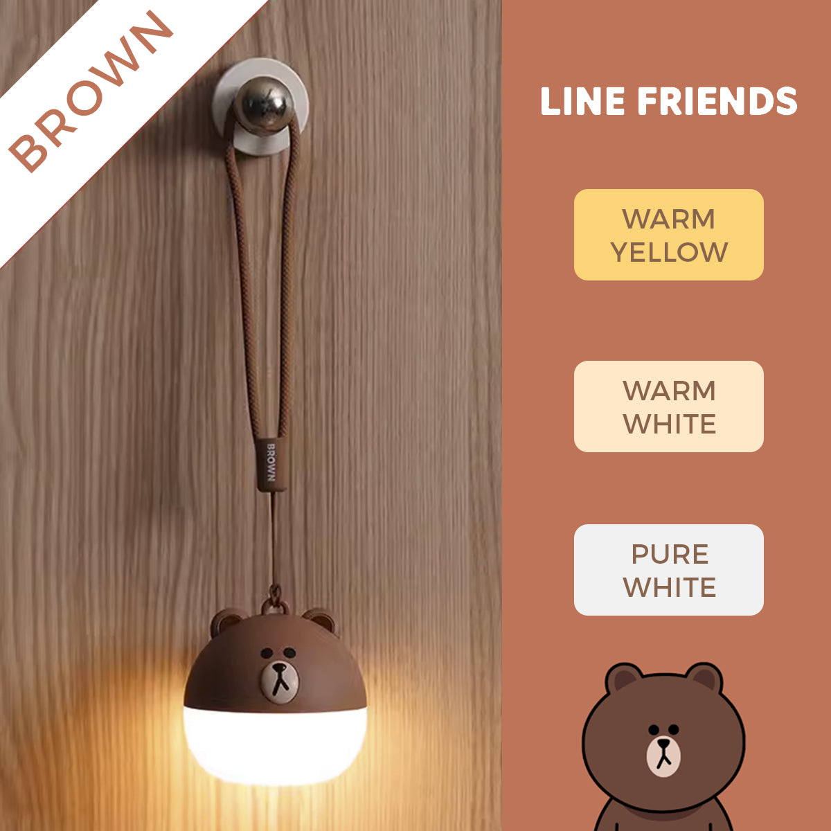 LINE FRIENDS Light Buddy Cute LED Lamp