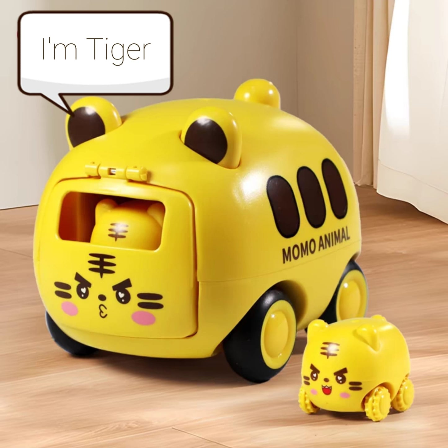 MOMO Animal Pop-Out Toy Cars - Adorable Animals Bus